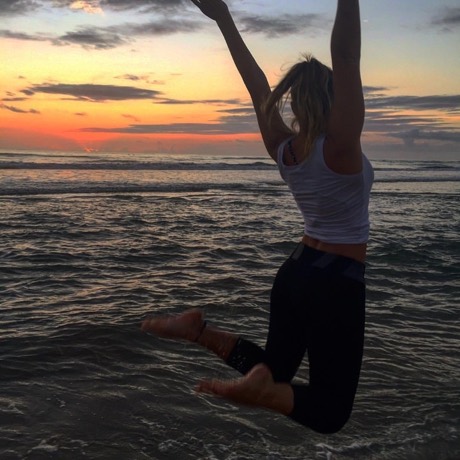 Florencia Fridrich at the beach