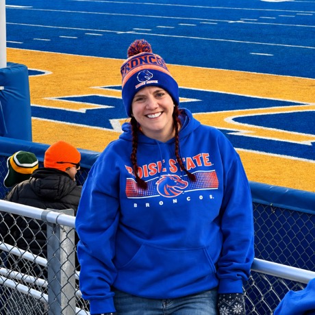 Kathryn Kichner at a Boise State game